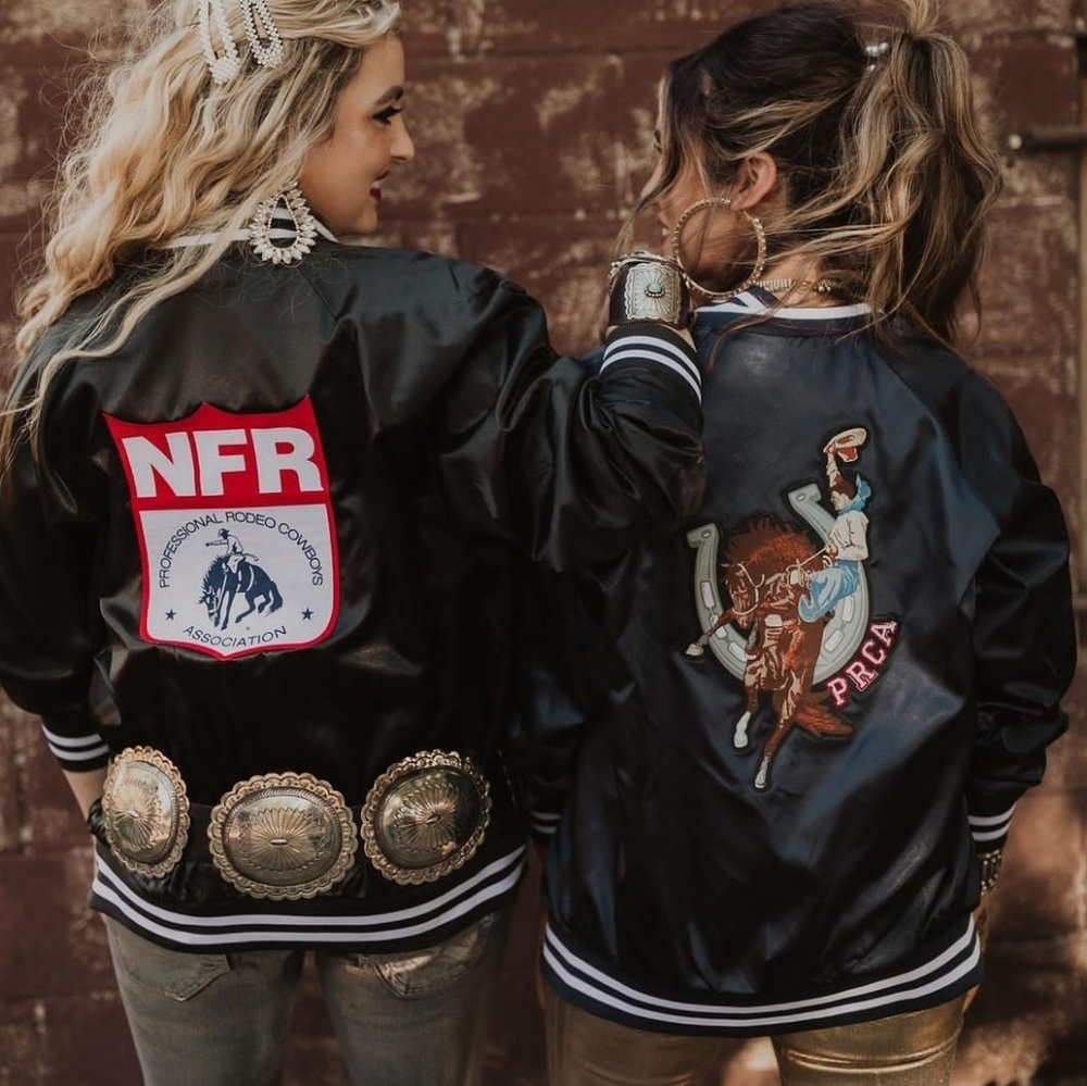 Black Rodeo Quincy NFR Silk Bomber Jacket